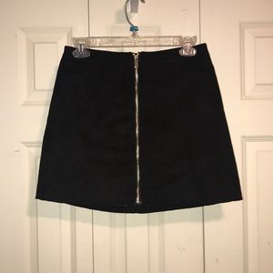 black tight zip up skirt from h&m